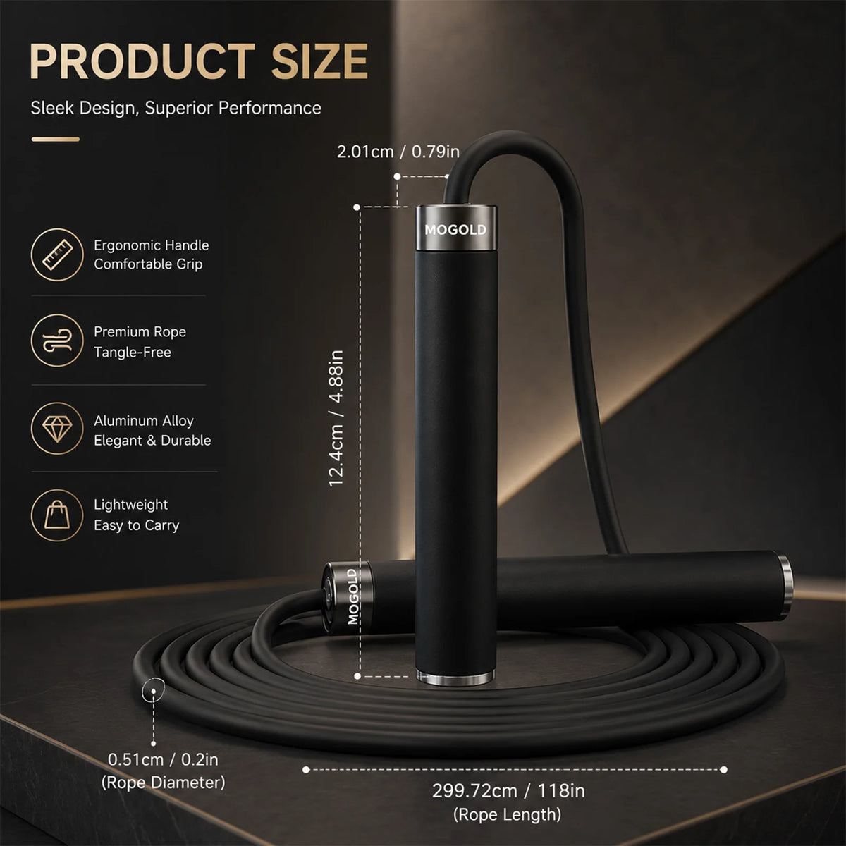 Metal-Handle Speed Rope for Boxing Cardio image 2